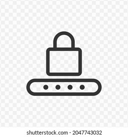 Vector illustration of passkey icon in dark color and transparent background(png).