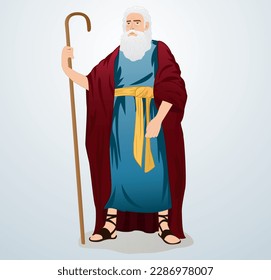 Vector illustration of Moisés for passover