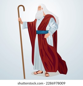 Vector illustration of Moisés for passover