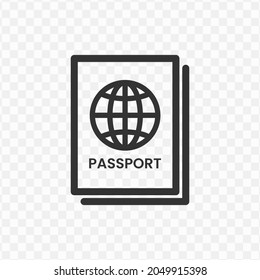 Vector Illustration Passport Icon Dark Color Stock Vector (Royalty Free ...