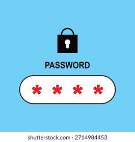 Ilustración vectorial de un ícono de Contraseña, un concepto de ciberseguridad para acceder a datos personales para aplicaciones, redes sociales, Sitios web, teléfonos móviles, computadoras portátiles y computadoras. Control de acceso de usuarios, tecnología, digital, virtual.