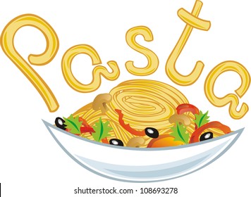 Vector illustration of pasta