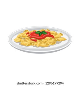 Vector illustration of pasta and carbohydrate icon. Collection of pasta and macaroni stock vector illustration.