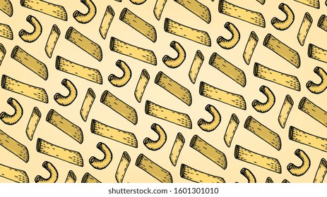 Vector Illustration of Pasta  pattern sketch style