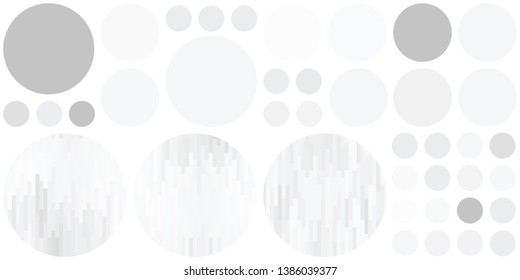 vector illustration of pastel circles combination pattern on white background for subtle textures