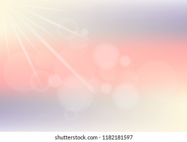 Vector illustration of pastel color abstract background with bokeh
