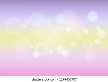 Vector illustration of pastel color abstract background with bokeh
