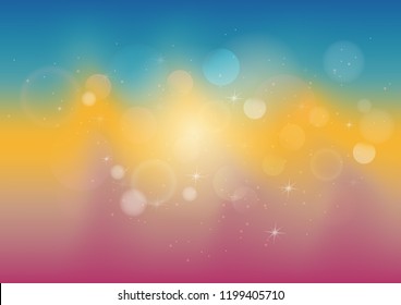 Vector illustration of pastel color abstract background with bokeh
