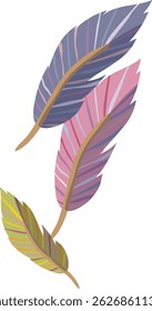 vector illustration of pastel colour quills