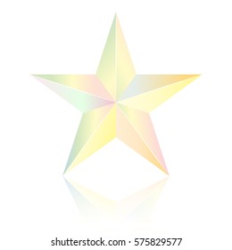 Vector illustration pastel star on white background