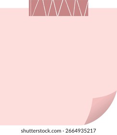Ilustración vectorial de notas pegajosas pastel. Notas rosadas, post es perfecto para los planificadores, scrapbooking y diario.