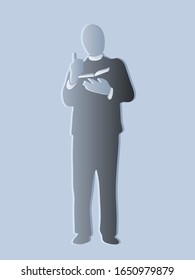 Vector - Illustration of Pastor Christian symbol