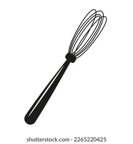 Ilustración vectorial de un bigote pastelero. Una imagen de los productos de un chef pastelero al estilo de un doodle. Dough Beater