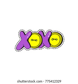 Vector illustration in patch or sticker style isolated on white background. Great design for embroidery, sticker or pin