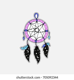 Vector illustration in patch style isolated. Great design for embroidery, sticker or pin.