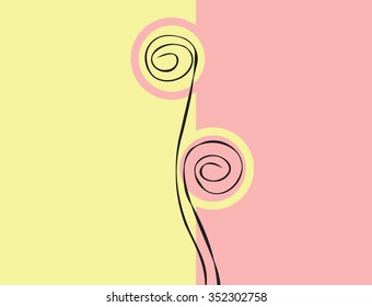 Vector illustration of patern for wallpaper. Pastel colors