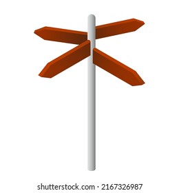 Vector illustration. Path sign isolated on white.
