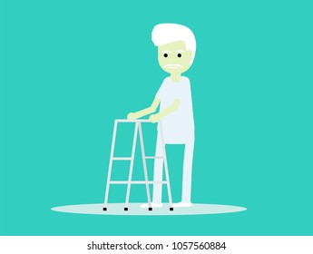 Vector illustration of The patient is old