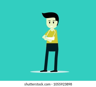 Vector illustration of Patients with fractures