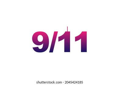 Vector illustration of Patriot Day 911 logo design illustration