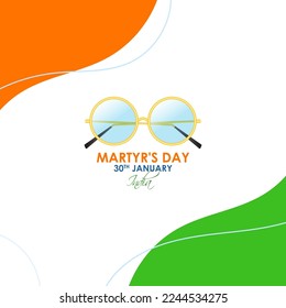 Vector illustration for patriotic concept banner for Indian Martyr's Day 30 January