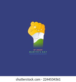 Vector illustration for patriotic concept banner for Indian Martyr's Day 30 January