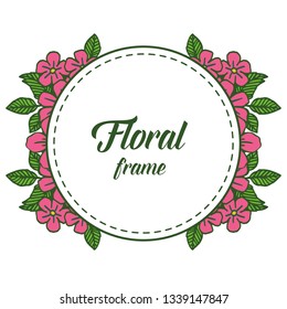 Vector illustration pattern art leaf flower frame hand drawn