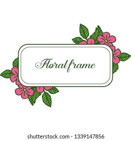 Vector illustration pattern art leaf flower frame hand drawn