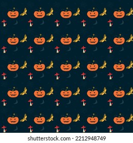 Vector illustration of a pattern with attributes for Halloween