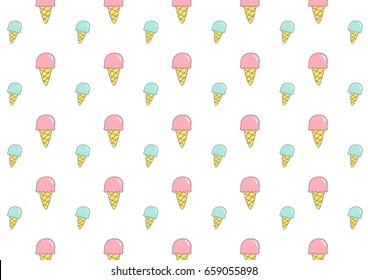 vector illustration pattern background of sweet ice cream.