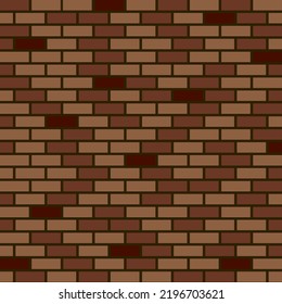 vector illustration pattern of a beautiful brown brick wall that alternates between Brown, light brown and red. for background