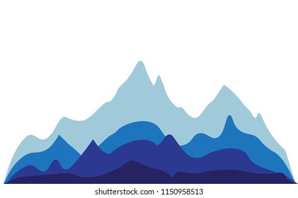 Vector illustration pattern of beautiful dark mountain landscape with fog and forest.Vector EPS 10.