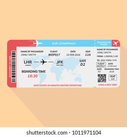 Vector illustration of pattern of boarding pass - stock vector