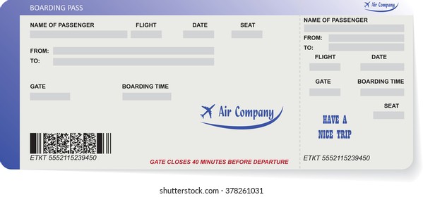 Vector illustration of pattern of boarding pass