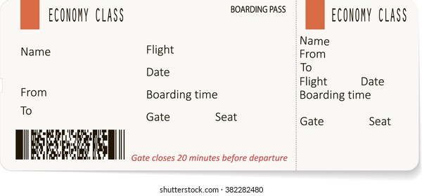Vector illustration of pattern of a boarding pass. Concept of travel, journey or business trip