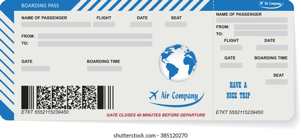 Vector illustration of pattern of boarding pass