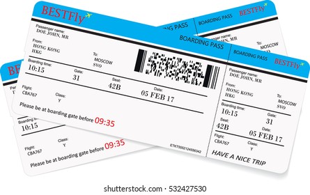 Vector illustration of pattern of a boarding pass or air ticket