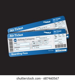 Vector illustration of pattern boarding pass