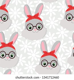 
vector illustration pattern bunny, easter