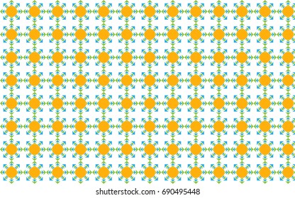 Vector illustration of a pattern of colored triangles on a white background.