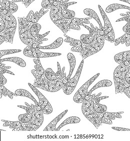 
vector illustration pattern coloring rooster