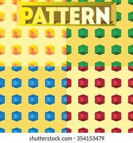 Vector illustration. The pattern of the cubes. Background pattern.