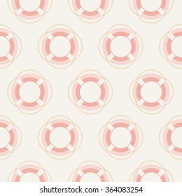 vector illustration pattern depicting the lifebuoy in minimal style / vector pattern lifebuoys