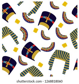 
vector illustration, pattern, egypt, nemes, claft,