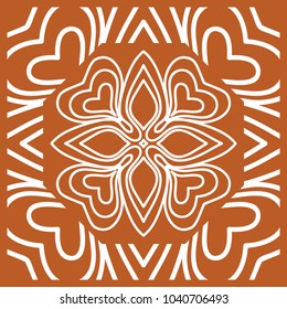 vector illustration. pattern with floral mandala, decorative border. design for print fabric, bandana