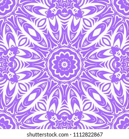 vector illustration. pattern with floral mandala, decorative border. design for print fabric, super bandana.