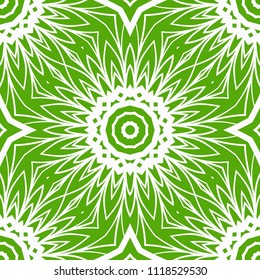 Vector illustration. pattern with floral mandala, decorative seamless ornament. design for print fabric, modern bandana
