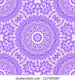 vector illustration. pattern with floral mandala, decorative border. design for print fabric, super bandana.