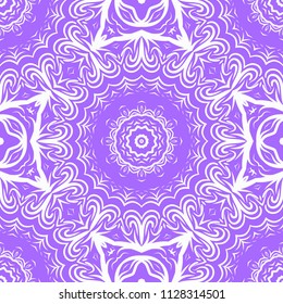 vector illustration. pattern with floral mandala, decorative border. design for print fabric, super bandana.