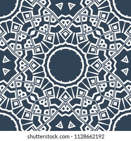 vector illustration. pattern with floral mandala, decorative border. design for print fabric, super oracul bandana.